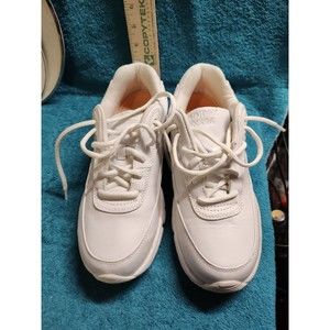 Aetrex X826 Woens Size 7.5 W White Leather Orthotic style Walking Sneakers Shoes